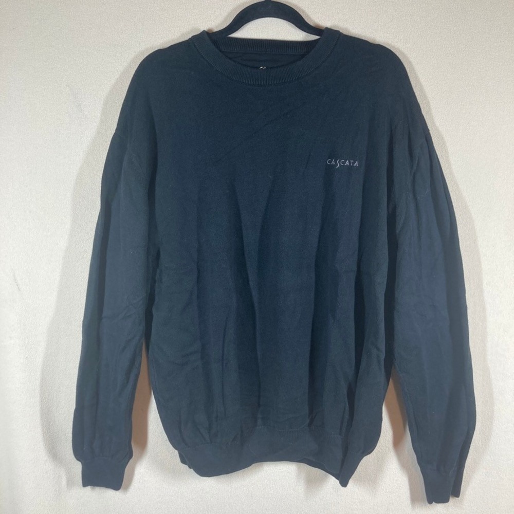 Ben Hogan Cascata Mens Crew Neck Golf Sweater 2X Black Preppy Athleisure Classic